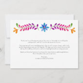 Mexicaanse Thema Bruiloft Dank u kaart (Achterkant)