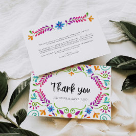 Mexicaanse Thema Bruiloft Dank u kaart