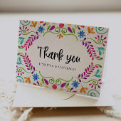 Mexicaanse Thema Foto Bruiloft Dank u kaart