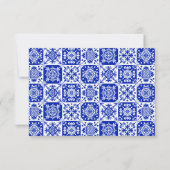 Mexicaanse thema Spaanse Tegel RSVP kaarten (Achterkant)