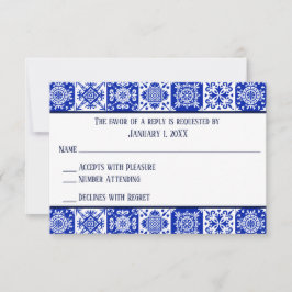 Mexicaanse-thema Spaanse tegel RSVP-kaarten RSVP Kaartje