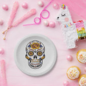 Mexicaanse themadag van het dode etentje papieren bordje (Feest)