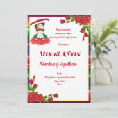 Mexicaanse themauitnodiging kaart (Staand voorkant)