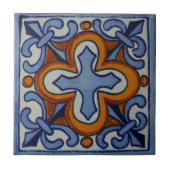 Mexicaanse Tiles Hand Painted Backsplash 4 Tegeltje (Voorkant)