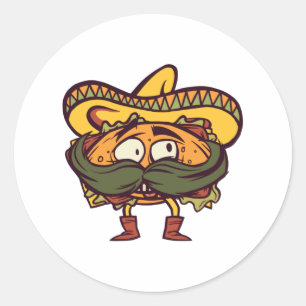 Mexicaanse torta ronde sticker