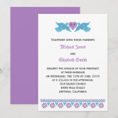 Mexicaanse Tortelduifjes - paars en blauw Kaart (Voorkant / Achterkant)