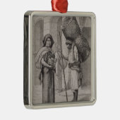 Mexicaanse tortillera en stromatverkoper metalen ornament (Rechts)