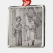 Mexicaanse tortillera en stromatverkoper metalen ornament (Links)