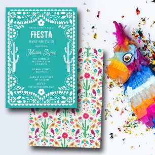 Mexicaanse traditionele bloemrijke feestelijke bab kaart