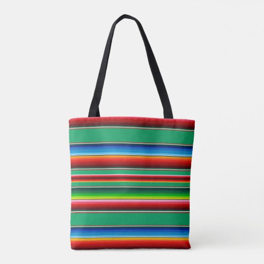 Mexicaanse traditionele kleurrijke Zarape-Canvas t Tote Bag (Achterkant)