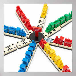 Mexicaanse trein spel ontwerp poster