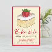 Mexicaanse Tres Leches Cake Bake Sale Dessert Bake Kaart (Staand voorkant)