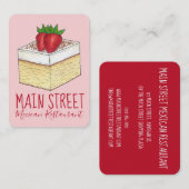 Mexicaanse Tres Leches Cake Chef Dessert Bakkerij Visitekaartje (Voorkant / Achterkant)