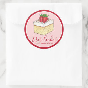 Mexicaanse Tres Leches Cake Dessert Zelfgemaakt Ge Ronde Sticker