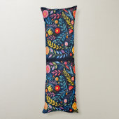 Mexicaanse Tribal blauw tapestry bloemenbody kusse Lichaamskussen (Achterkant (Verticaal))
