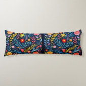 Mexicaanse Tribal blauw tapestry bloemenbody kusse Lichaamskussen (Voorkant)