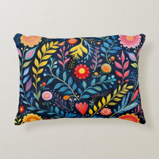 Mexicaanse Tribal blauw tapijt bloemenaccent kusse Accent Kussen