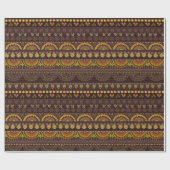 Mexicaanse Tribal Bruin Goud Groen Cadeaupapier (Vlak)