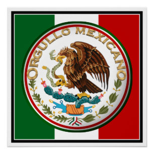 Mexicaanse trots (Adelaar van de Mexicaanse vlag) Poster