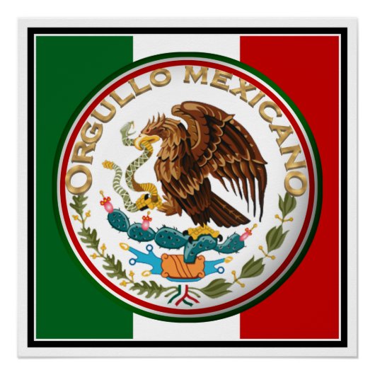 Mexicaanse trots (Adelaar van de Mexicaanse vlag) Poster (Voorkant)