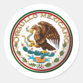 Mexicaanse trots (Adelaar van de Mexicaanse vlag) Ronde Sticker