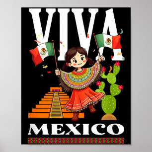 Mexicaanse trots vlag Mexico wortels erfgoed Mexic Poster