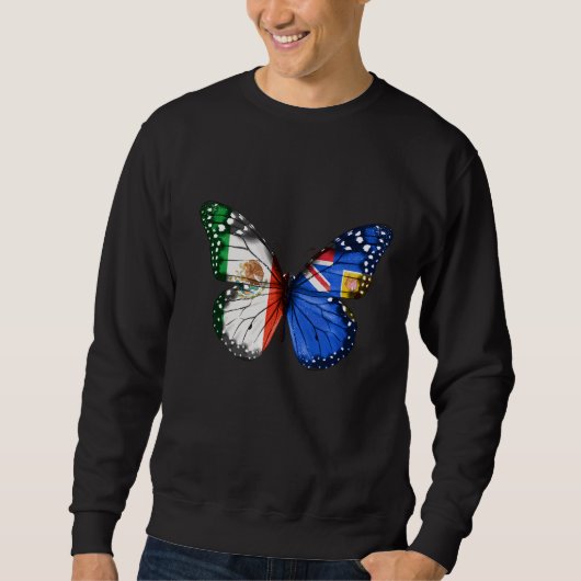 Mexicaanse Turks- & Caicosevlag Vlinder Trui (Voorkant)
