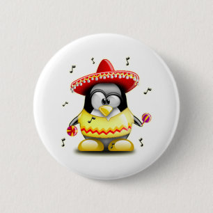 Mexicaanse tux ronde button 5,7 cm