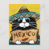 Mexicaanse Tuxedo Cat Hitchhiker Briefkaart (Voorkant)