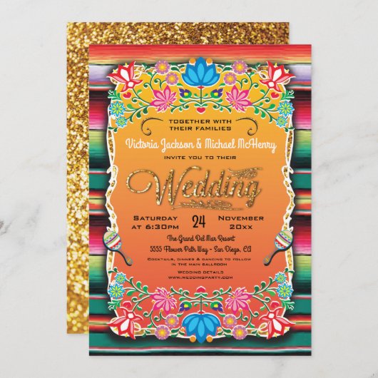 Mexicaanse uitnodiging voor een goudweddenschap (Voorkant / Achterkant)