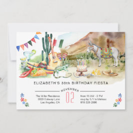 Mexicaanse uitnodiging voor Fiesta Birthday Party
