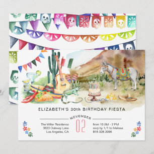 Mexicaanse uitnodiging voor Fiesta Birthday Party
