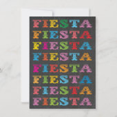 Mexicaanse uitnodiging voor Fiesta Birthday Party (Achterkant)