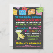 Mexicaanse uitnodiging voor Fiesta Birthday Party (Voorkant)