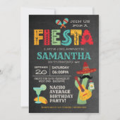 Mexicaanse uitnodiging voor Fiesta Birthday Party (Voorkant)
