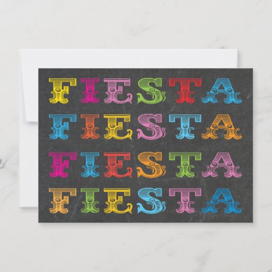 Mexicaanse uitnodiging voor Fiesta Birthday Party (Achterkant)