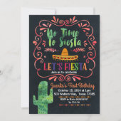 Mexicaanse uitnodiging voor Fiesta Birthday Party (Voorkant)