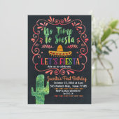 Mexicaanse uitnodiging voor Fiesta Birthday Party (Staand voorkant)