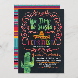 Mexicaanse uitnodiging voor Fiesta Birthday Party