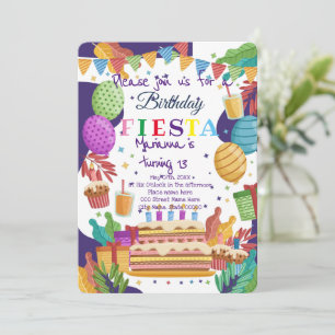 Mexicaanse uitnodiging voor Fiesta Birthday Party