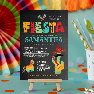 Mexicaanse uitnodiging voor Fiesta Birthday Party