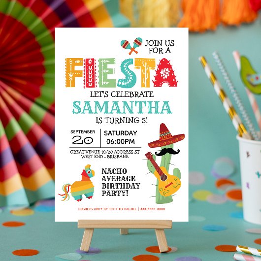 Mexicaanse uitnodiging voor Fiesta Birthday Party