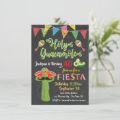 Mexicaanse uitnodiging voor Fiesta Birthday Party (Staand voorkant)