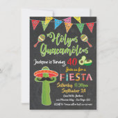 Mexicaanse uitnodiging voor Fiesta Birthday Party (Voorkant)