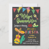 Mexicaanse uitnodiging voor Fiesta Birthday Party (Voorkant)