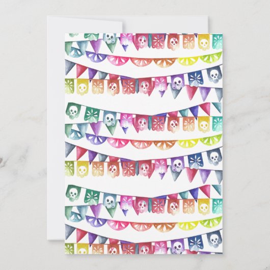 Mexicaanse uitnodiging voor Fiesta Birthday Party (Achterkant)