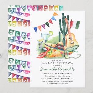 Mexicaanse uitnodiging voor Fiesta Birthday Party