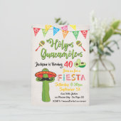 Mexicaanse uitnodiging voor Fiesta Birthday Party (Staand voorkant)