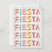 Mexicaanse uitnodiging voor Fiesta Birthday Party (Achterkant)