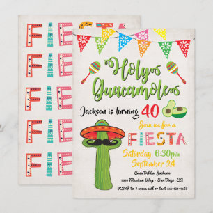 Mexicaanse uitnodiging voor Fiesta Birthday Party